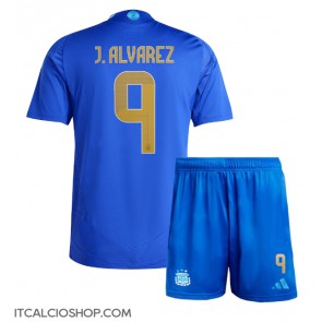 Argentina Julian Alvarez #9 Seconda Maglia Bambino Copa America 2024 Manica Corta (+ Pantaloni corti)
